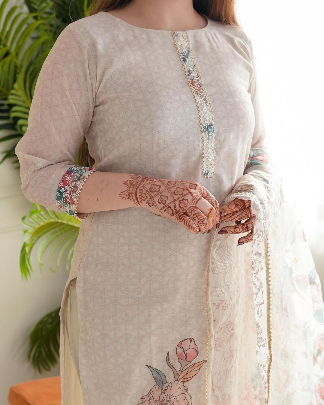 Libas Festival Special Party Wear 3 Piece Designer Kurti,Pent Dupatta Set