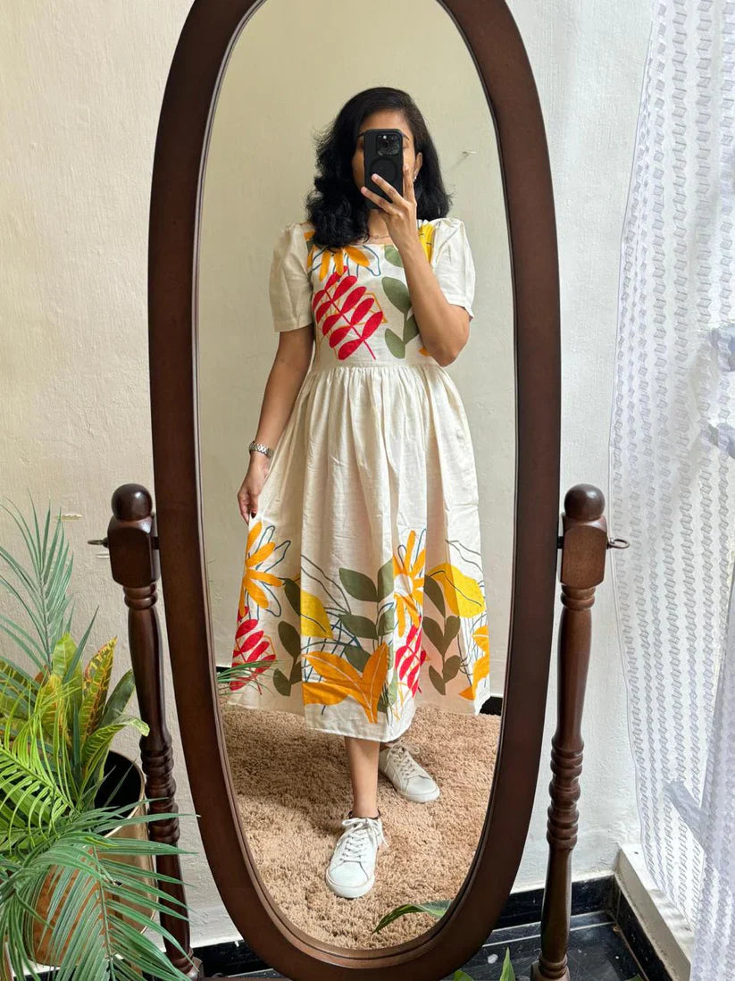 Libas Beautiful Prints Of Pure And Rich Soft Cotton Gown