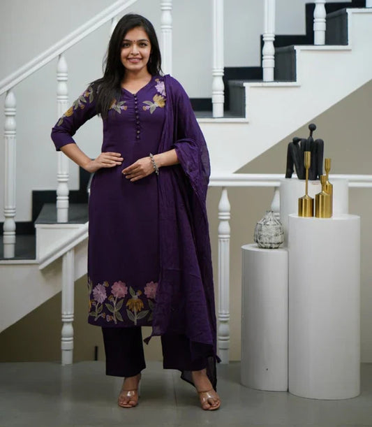 Libas Pure Cotton Kurti With Embroidery Work  For Women